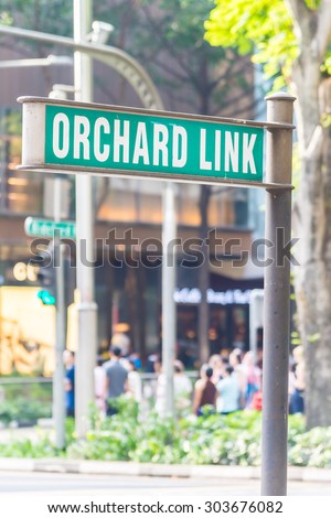 Orchard sign at singapore