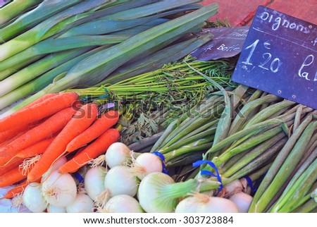 Vegetables, food market