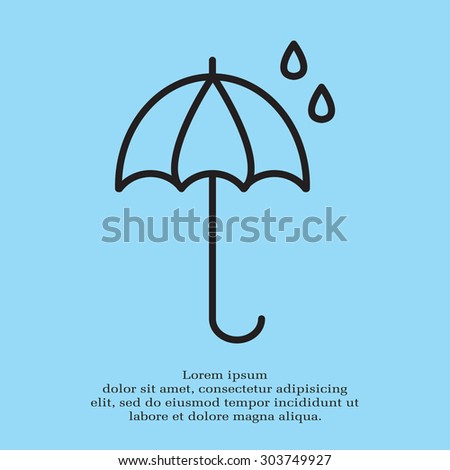 umbrella icon line