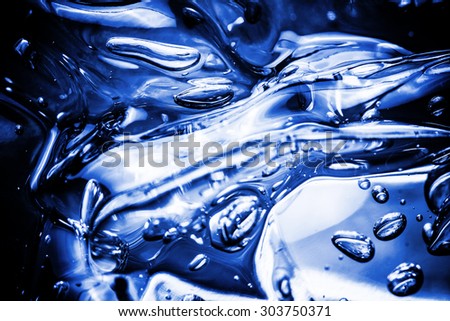 Abstract water bubble gel texture.