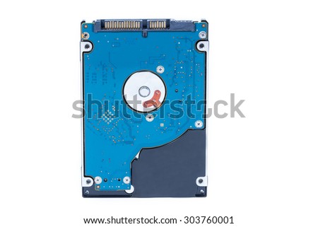 internal hard drive computer isolated on white background
