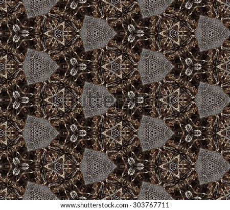 Seamless wire mesh pattern.
Ornamental wallpaper or textile pattern, with intricate metal mesh motives.

