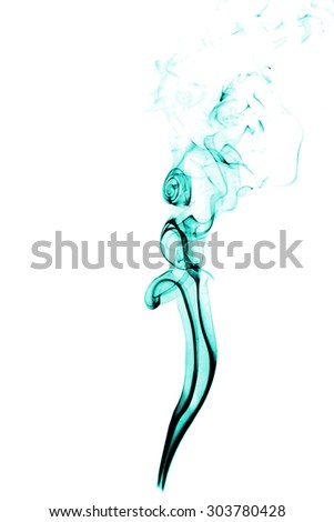Abstract smoke on the white background.
