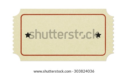Old blank ticket Royalty-Free Stock Photo #303824036