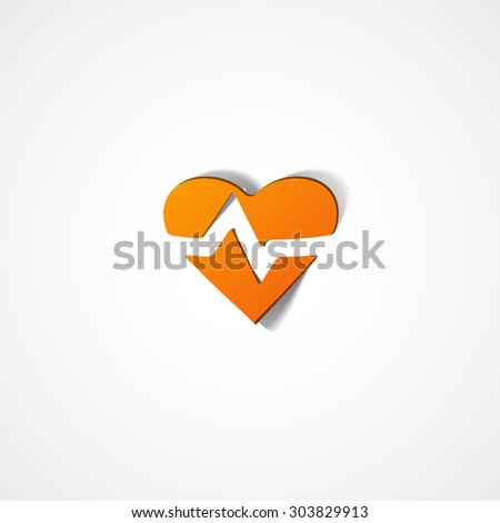 Heart Rate web icon on white background