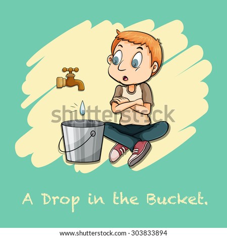 A drop in the bucket illustration