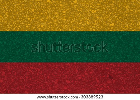 Lithuania, Lithuanian flag with grunge texture.Vector template