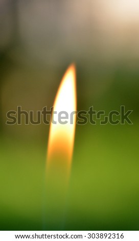 Picture of a cigarette lighter flame, macro shot