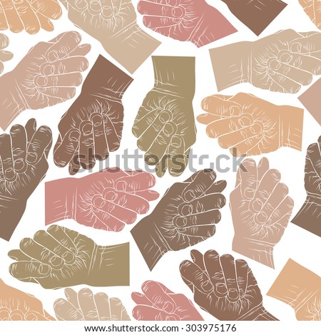 Fig fico hands seamless pattern, vector background for wallpapers, textile or other designs.