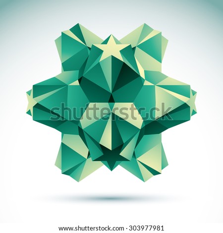 Abstract geometric 3D object, vector illustration, clear eps 8.