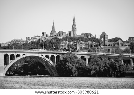 Washington DC - Georgetown and Key Bridge 