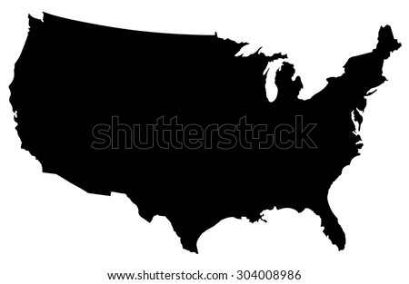 UNITED STATES OF AMERICA MAP ,USA MAP Royalty-Free Stock Photo #304008986