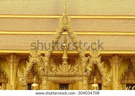Buddha in Wat Wat Pak Nam Jolo in Chachoengsao province, Thailand.