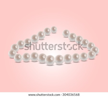 Pearl bead jewelery vector illustration
