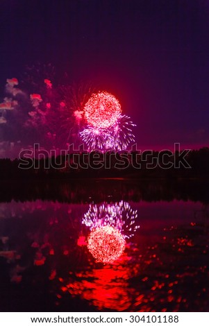 firework under river