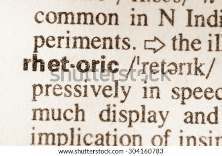 Definition of word rhetoric in dictionary Royalty-Free Stock Photo #304160783