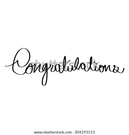 Congratulations text isolated on white