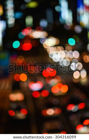 Bokeh street light background in night