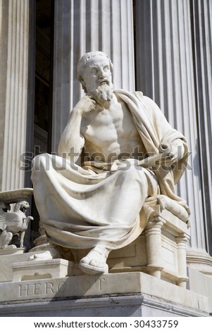 Vienna - philosopher statue for the Parliament - Herodotus Royalty-Free Stock Photo #30433759