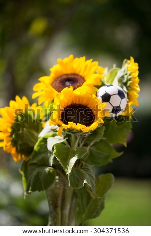 flowers for a Football fan