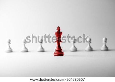 Chess business concept, leader & success Royalty-Free Stock Photo #304390607