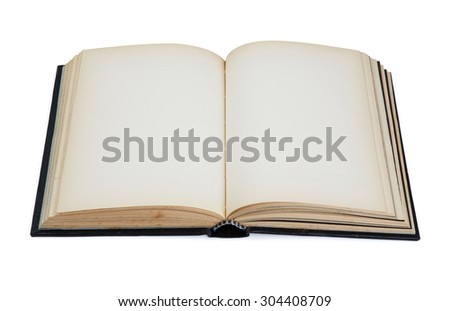 Open Book isolated on white background with shadow and clipping path