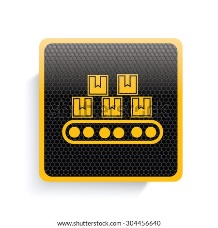 Shipping icon design,yellow version,clean vector