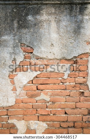 Old concrete wall and brick background, texture