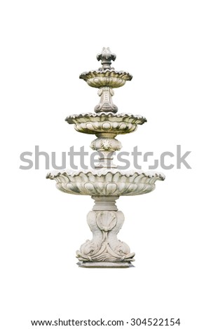 Roman fountain basin isolated on white background Royalty-Free Stock Photo #304522154