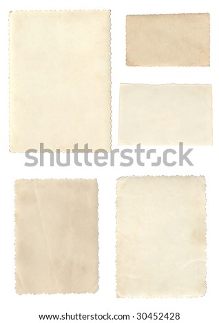 Old photo frames isolated on white