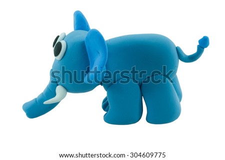 elephant made from plasticine