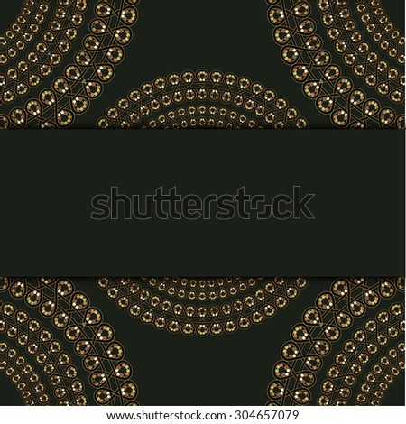 Vintage ornate cards in oriental style. Easily editable vector image Template frame for greeting card and wedding invitation. 