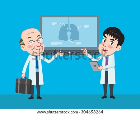 Drawing flat character design medical team concept ,vector illustration 