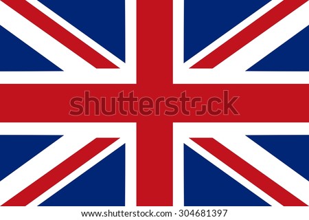 Flag of United Kingdom - vector Royalty-Free Stock Photo #304681397