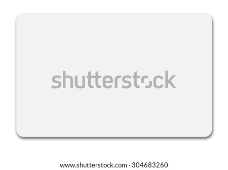 White credit card isolated path, type MC, empty, wo chip Royalty-Free Stock Photo #304683260