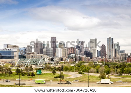 Denver cityscape, Colorado Capitol City, USA