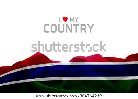 I Love My Country Gambia flag