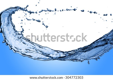 Water Splash on White Background