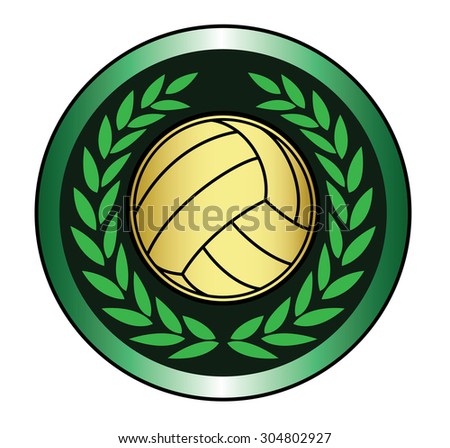Golden volleyball icon