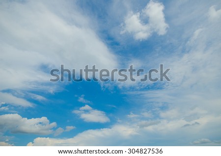 Blue sky with cloudy