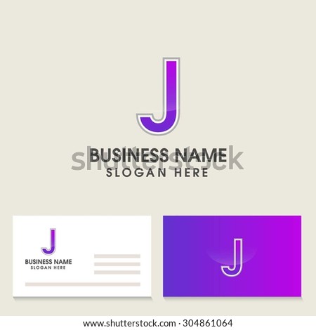 Modern alphabetical logo and visiting card design in vector.