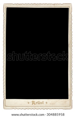 vintage cabinet photograph isolated on white background with clipping path