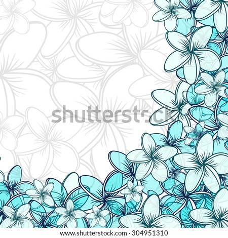 Background of transparent blend flowers design handmade products.