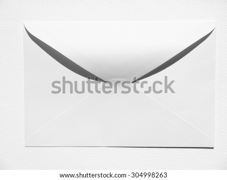 Envelope on white background