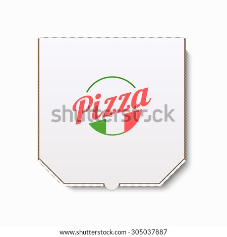 Pizza box. Realistic vector illustration