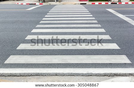 Crosswalk on the road