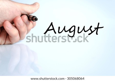 August text concept isolated over white background