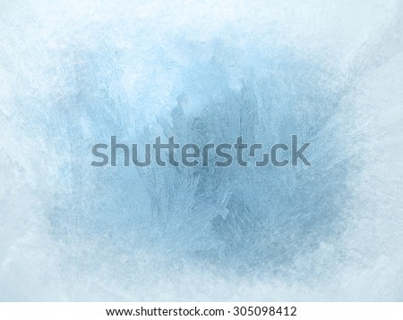 Ice on a window, background Royalty-Free Stock Photo #305098412