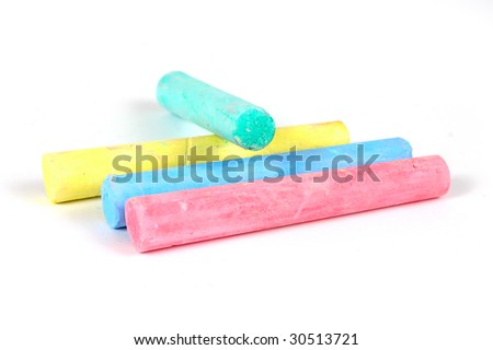 pile of mixed colored chalk