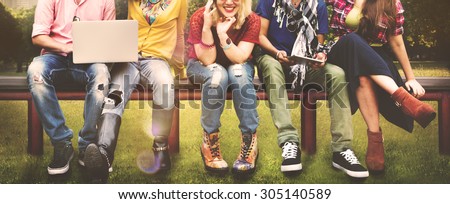 Diversity Teenagers Friends Friendship Team Concept Royalty-Free Stock Photo #305140589